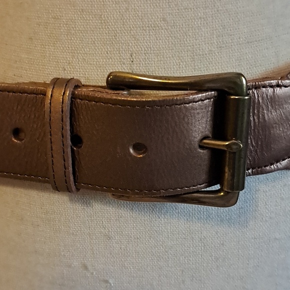 Womens Talbots Boho Bronze Woven Braided Leather Wide Classic Belt Casual Brass main image 8